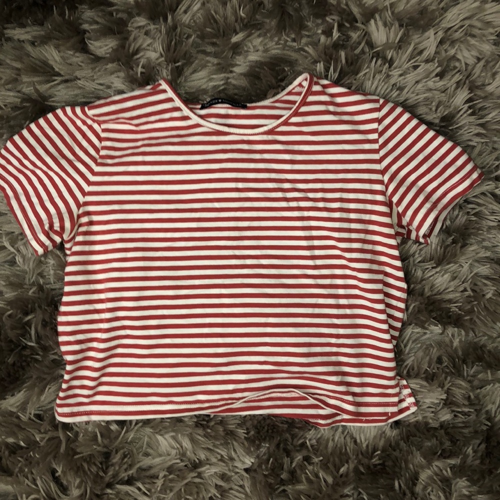 Brandy Red&white Crop top